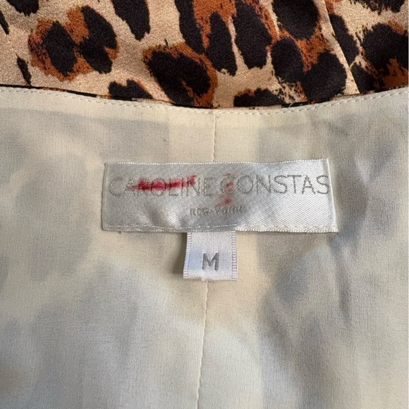 EUC Caroline Constas- Evelyn Leopard Print Long Sleeve Dress. Size M - Picture 12 of 13